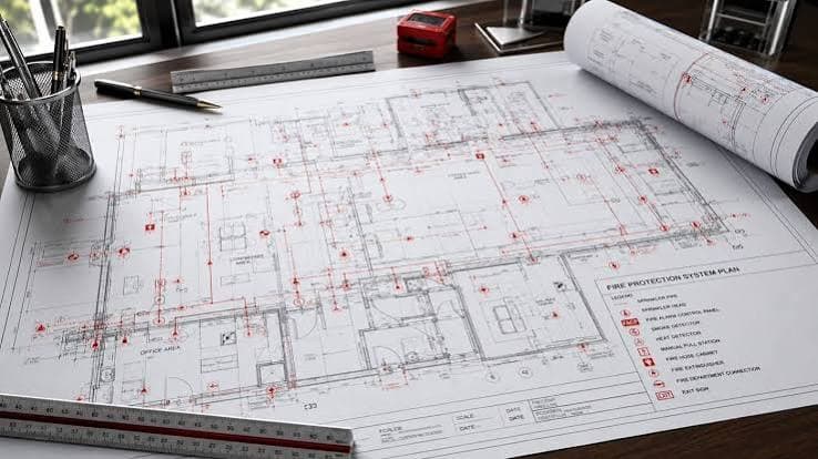 إعداد مخططات أنظمة الإطفاء والإنذار